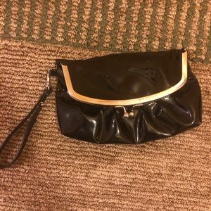 Shiny Black Clutch